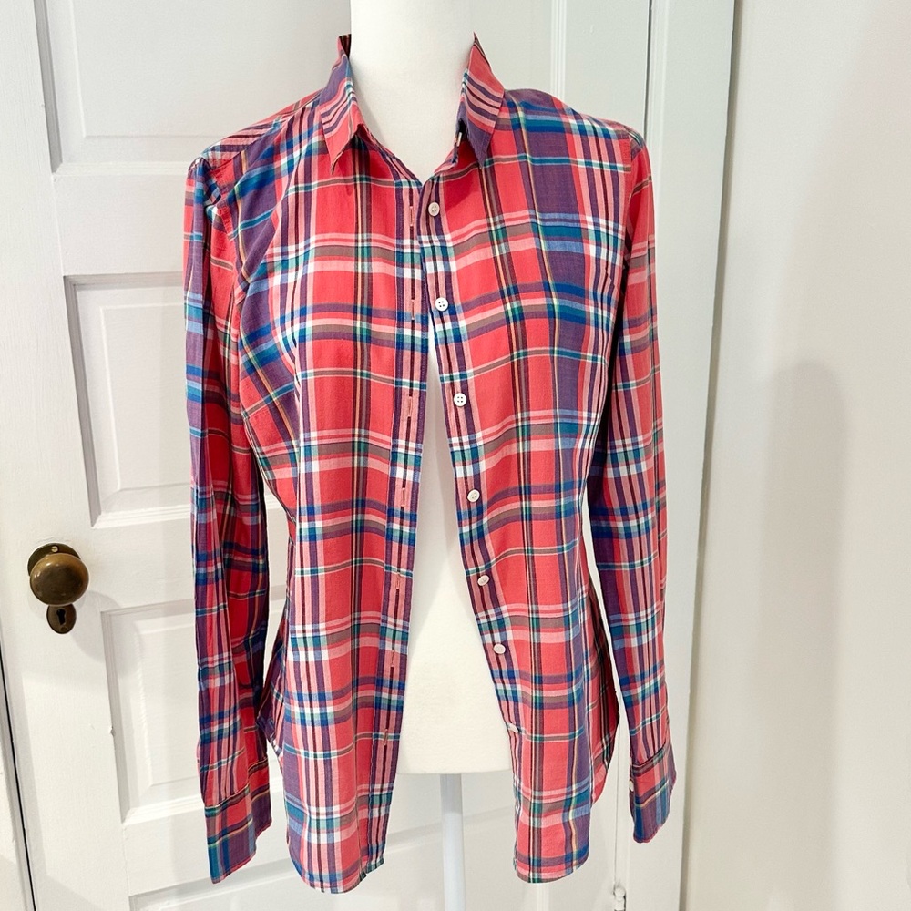 J.Crew Perfect Button Down Shirt in 100% Cotton Plaid